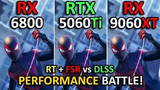 RX 9060 XT против RTX 5060 Ti против RX 6800 | 1080p, 1440p, 2160p | RT + FSR против DLSS | 2026