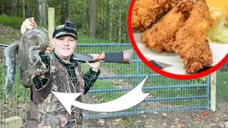 Squirrel Hunting with my Shotgun! (Catch Clean Cook) 