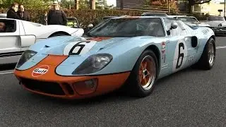 Gulf Livery Ford GT SOUND! - Ferrari 458 Italia - Manhasset Concours