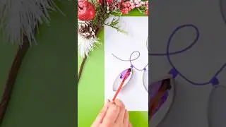 Cute Sparkling Christmas Lights Art for Kids 🎄