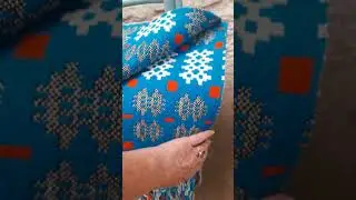 New Arrival! Vintage Welsh Tapestry Blanket in Bright Turquoise Orange For Sale #welshblankets