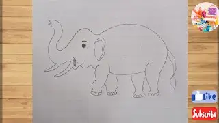 Beautiful Elephant Pencil Sketch | Realistic Elephant Drawing Step by Step | Easy Animal Drawing