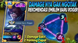 NEW PATCH‼️REKOMENDASI EMBLEM TERBARU ROGER MANIAC | DAMAGENYA SAKIT BANGET! WAJIB COBA! ~ MLBB