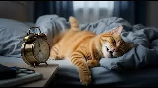 Cat slaps alarm clock, goes back to sleep