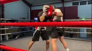 Bryce Schafer (red headgear) & Chris De Souza sparring