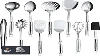 Cooking Utensil Set 11 PCS Stainless Steel Kitchen Utensil Set Nonstick Kitchen