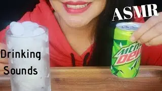 ASMR - Drinking Mountain Dew & Eating Ice (No Talking)