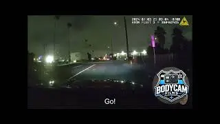 Wild Video Shows Man Shooting At LAPD Officers With A Machine Gun During Traffic Stop!