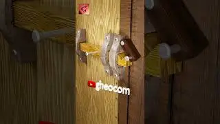 #gheocom Wooden sliding gate automatic lock mechanism Self locking gate latch #shorts