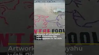 Tel Aviv beach features Trump-Netanyahu art display | AJ #shorts