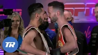 Jose Ramirez & Josh Taylor Make Weight, Have Heated Faceoff, Undisputed Fight Tomorrow on ESPN