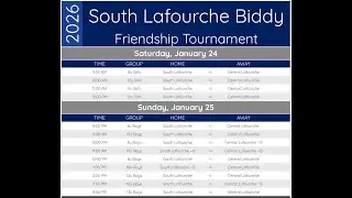 SL vs CL Friendship Tournament  Sunday, January 25, 2026 South Lafourche Biddy Basketball