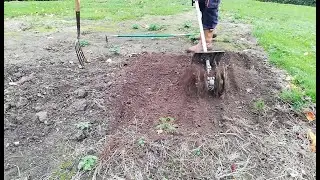 STIHL BF-KM Pick Tine Cultivator Attachment on Stihl KM 131 R engine