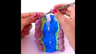 DIY How to make polymer clay miniature waterfall#clayartshorts #shorts #diy #how #Trendingart #clay