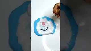 Homemade Doraemon Slime without borax #shorts