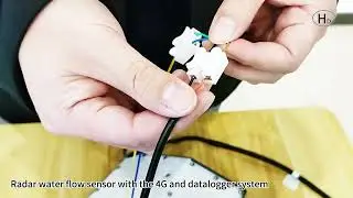 Radar water flow sensor with the 4G and datalogger system 1 1