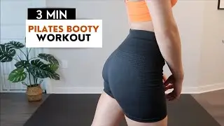 3 MIN PILATES BOOTY BURN WORKOUT // at home pilates workout
