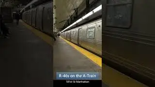 NYC Subway A-Train arriving at 181st St with R46 cars