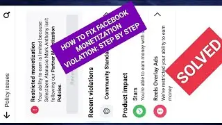 How to Fix Facebook Monetization Policy Issue & Ads Restriction | Steps in Restriction Restoration