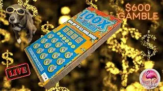 $10 100 X the Cash FULL BOOK $600 Gamble! Florida Lotery Scratch - Off Book