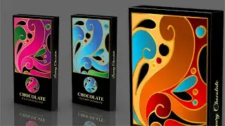 Packaging & Label Design in CorelDraw | LUXURY CHOCOLATE Package | 3 Different Colors