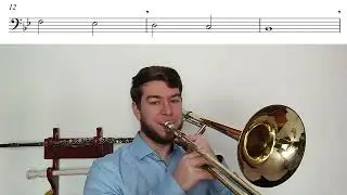 Trombone Warming Up for the beginners. Grade 1