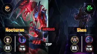 Roach NOCTURNE (Top) [Conqueror] VS SHEN - Challenger KR Patch 11.10