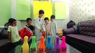Kids Bowling Alley Competition by Islamic Kids | Shorts Video | Funny Game Video Viral in Pakistan