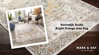 Korendijk Rustic Bright Orange Area Rug