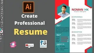 Create Best CV for Free in illustrator | Best CV Format 2022