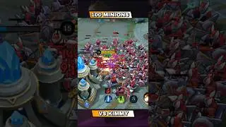 KIMMY PHYSICAL BUILD VS 100 MINIONS #mlbb #shorts #kimmy