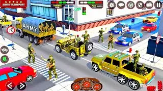 Многоэтажные игры про вождение армейских грузовиков - Us Army Truck Driving 3D 2026 - Геймплей на...