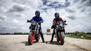 YAMAHA MT15 BS6 VS KTM RC125 BS4 || LONG RACE || HIGHWAY TOP END