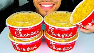 ASMR MAC N CHEESE NO TALKING EATING STIRRING FAST AND SLOW MUKBANG 먹방 BIG BITES JERRY CHICK-FIL-A