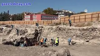 Konya'nın Selçuklu dönemi kale kapılarından birinin temeli ortaya çıkarıldı