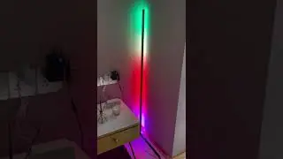 Colour Changing RGB Mood Lighting Metal LED Corner Floor Wall Lamp With Remote