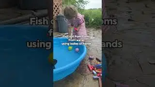 easy sensory activity - pom pom fishing #kidsactivities #sensoryplay #toddlerlife #toddlers #toddle