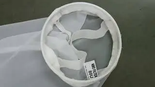 Nylon mesh filter bag.