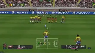 Gol do Roberto Carlos no PlayStation 1