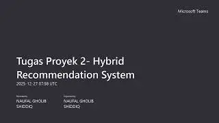 Tugas Proyek 2  Hybrid Recommendation System