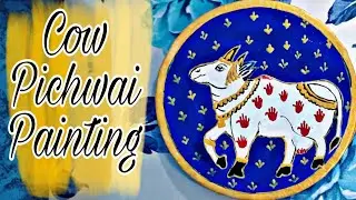 Cow painting On Wall plate|Decoretive Wall plate using Cake board |Cake board Crafts