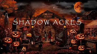🍁SHADOW ACRES🪾HAUNTED HALLOWEEN PUMPKIN FARM 🎃 COZY BONFIRE-FLYING BATS 🦇NATURE SOUNDS-FALL LEAVES🍂