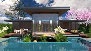 Sketchup Speedbuild Modern House#7
