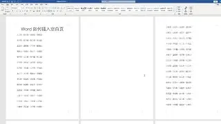 Word如何插入空白页