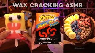 30 Minutes of Realistic Food WAX CRACKING Clay ASMR