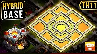 TH11 Hybrid Base Design 2026: Anti 3 Star untuk Farming dan Trophy! - Clash of Clans