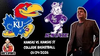 College Basketball Pick - Kansas vs Kansas State Prediction, 1/24/2026 Free Best Bets & Odds