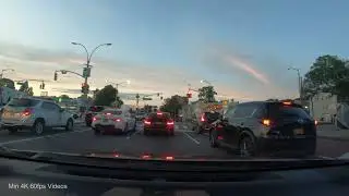 Driving around Woodhaven Blvd Queens NYC USA