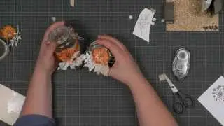 Trukendoos - stempeltechnieken: glas decoratief versieren
