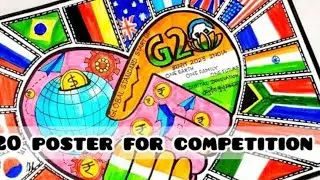 G20 drawing | G20 poster | One Earth One Family One Future | G20 logo| G20 painting #g20 # drawing